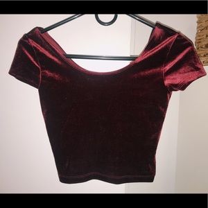 red velvet crop top
